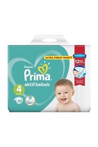 Prima Aktif Bebek Ultra Fırsat Paketi 4 Beden 9-14 Kg 80'li