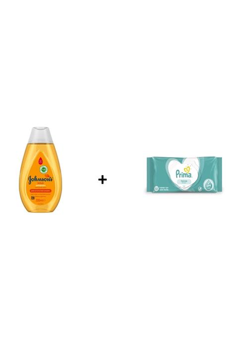 Johnson´s Baby Johnsons Baby 200 ml Bebek Şampuanı + Prima Sensitive Islak Havlu 52 Yaprak (yeni Doğan Bebek Seti)