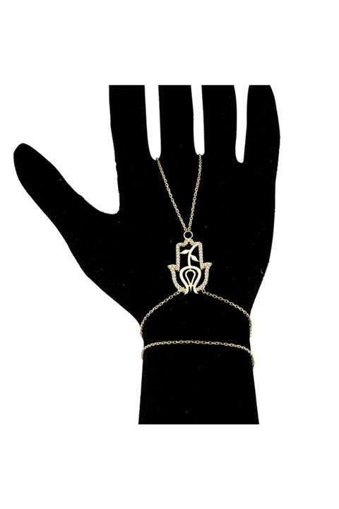 silverlina Gümüş Zirkon Taşlı Fatma Ana Eli Şahmeran