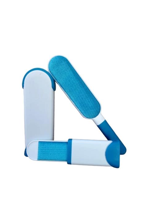 Ekostem Toz Tüy Temizleyici Mavi Fırça Set Kedi Köpek Kıl Toplama