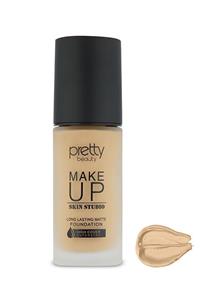 Pretty Beauty Make Up Skın Studıo Yüksek Kapatıcı Etkili Matte Fondöten No:3