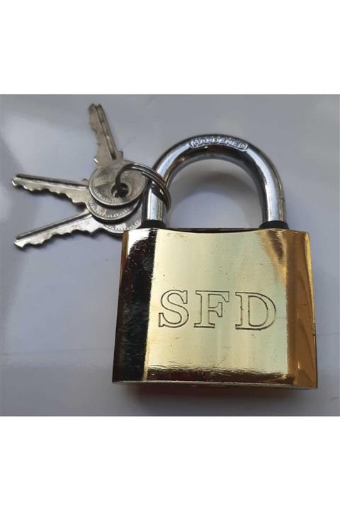 SFD Hand 60'lık Sarı Asma Kilit 3 Anahtarlı
