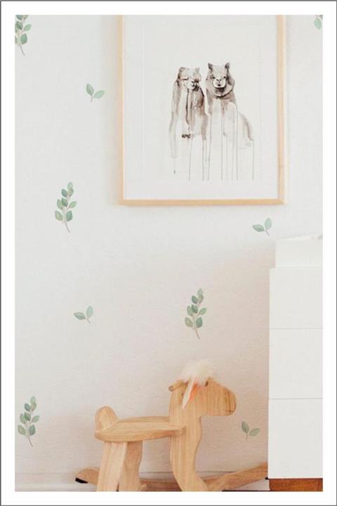 Tasarım Ada'sı Okaliptüs Dekoratif Yapraklar Duvar Sticker