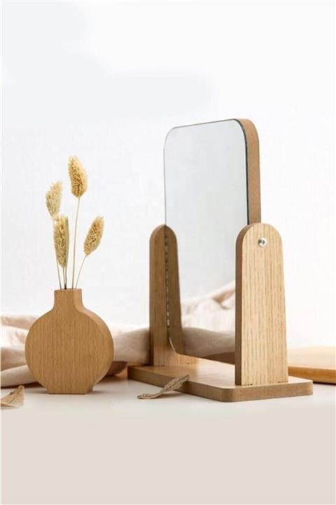 NT Handmade Ahşap Ayarlanabilir Makyaj Aynası 20 Cm