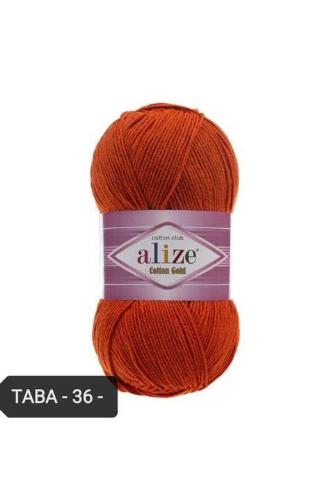 Alize Cotton Gold Amigurumi Ipi 100gr El Örgü Ipi Punch Ipi Renk Kodu-36-taba-pamuk+akrilik Örgü Ipi