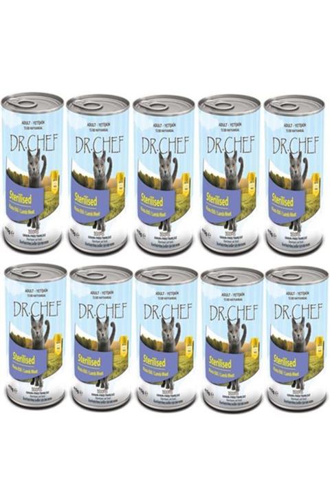 Cat Chefs Dr Chef Kısır Kedi Yaş Mama Konserve 415 Gr + 10 Adet