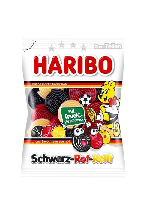 Haribo Schwarz Rot Rollt 175 Gr