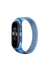 GTC Mi Band 3-4-5 Uyumlu Hasır Örgü Kamuflaj Desenli Kordon Kayış