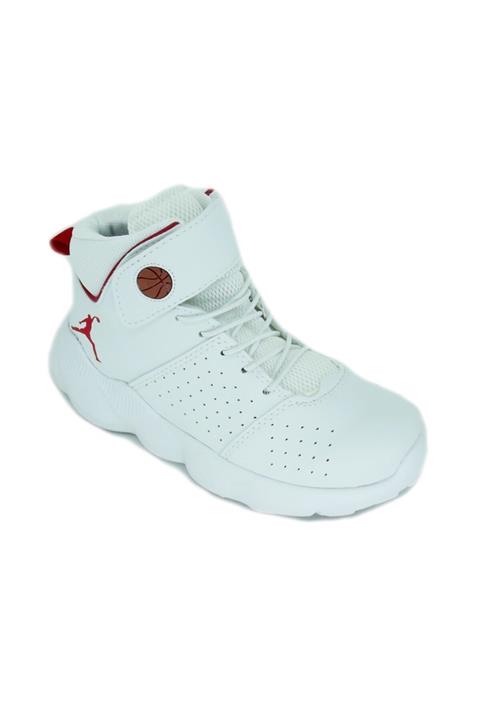 TRENDY Erkek Çocuk Beyaz Basketbol Ayakkabısı 10010018 Cool K-31