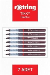 Rotring Siyah Tikky Graphic Teknik Çizim Kalemi 7 Derece Set