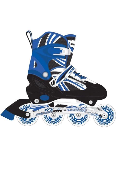 Tasarım Evi Kırmızı Çift Sıra Ayarlanabilir Alıştırma Pateni- Çocuk Pateni