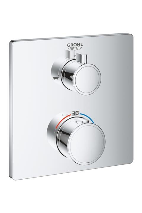 Grohe Grohtherm Çift Yönlü Ankastre Termostatik Banyo Bataryası 24080000