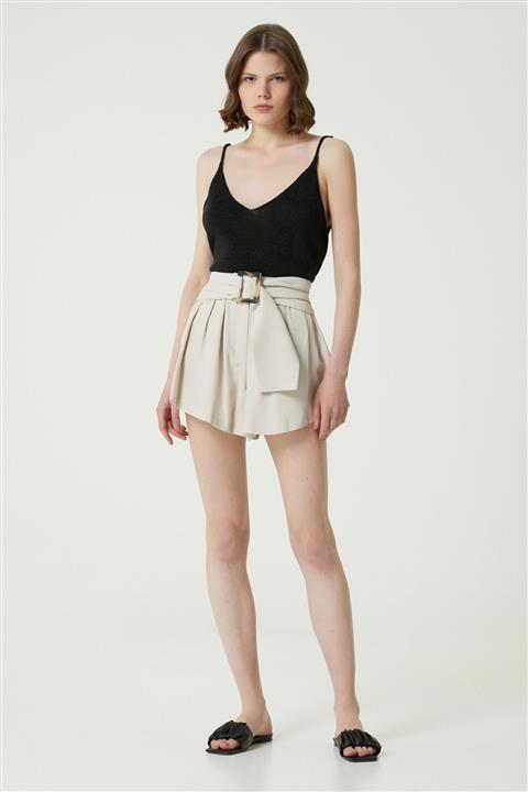 Network Kadın Regular Fit Taş Yüksek Bel Şort 1079135