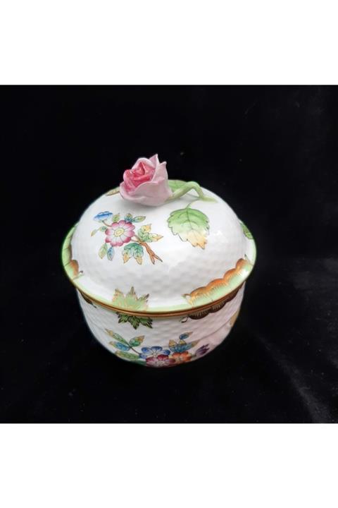 HEREND Orıjınal Vıctorıa Porselen Kelebekli Şekerlik Bonbonyer - No 166