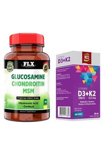 FLX Glucosamine Chondroitin Msm 60 Tab + Vitamin D3 Vitamin K2 20 ml