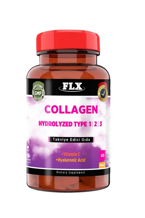 FLX Collagen Tip-1 Tip-2 Tip-3 Hyoluronic Asit Vitamin C 60 Tablet