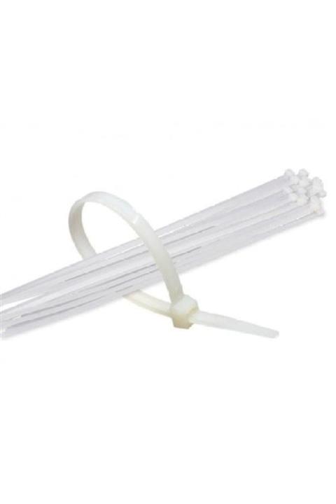 AKSUFEZ Beyaz Plastik Cırt Kelepçe 4.8 X 250 mm 100 'lü Tnr-0380