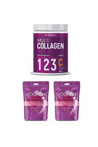 Voonka Collagen Beauty Gummies 30 Çiğnenebilir Tablet X2 Adet + Multi Collagen Powder 300 Gr