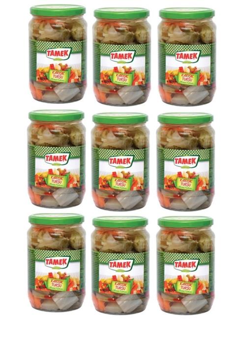 TAMEK Karışık Turşu 680 Gr X 9 Adet
