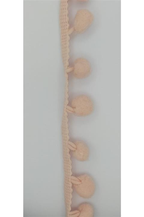 Turuncu Tuhafiye Pudra Sıralı Ponpon 5 Metre