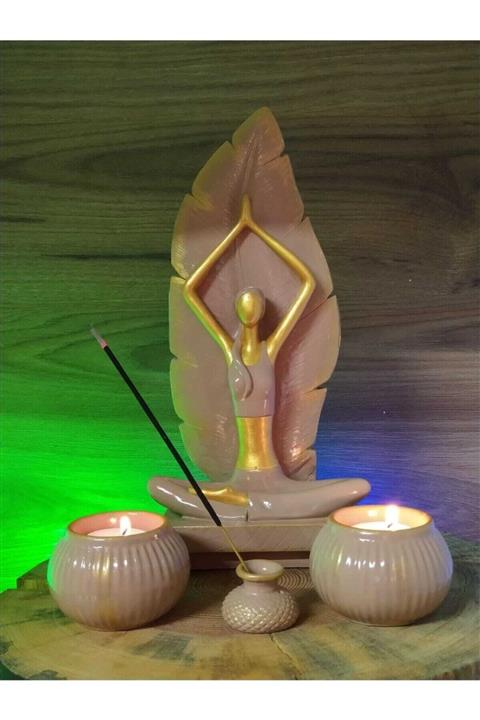 Damla Hediyelik Yoga Yapan Kız Tütsülük Ve Mumluk