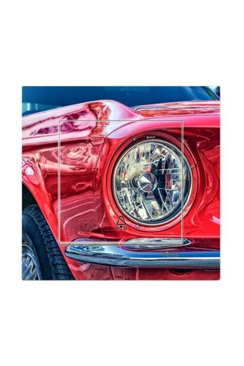 CajuArt Kapı Zili Otomat Kırmızı Klasik Araba Temalı