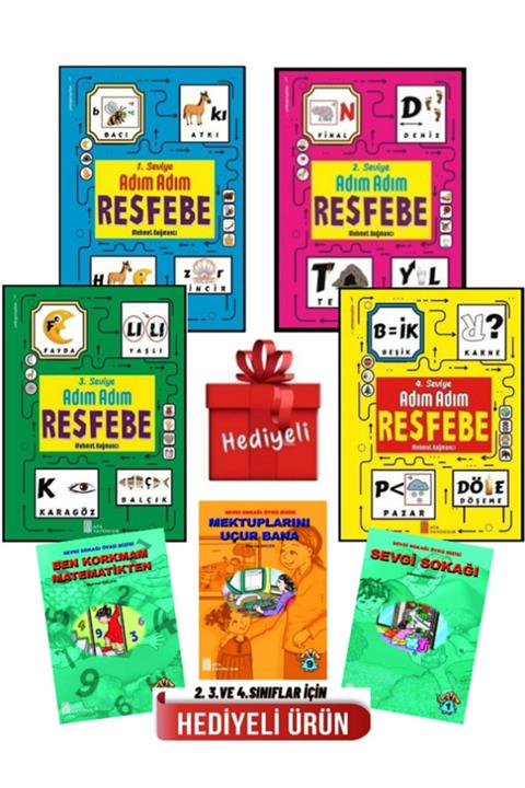 Ata Yayıncılık Ata Adım Adım Resfebe Seti (seviye 1-2-3-4)+hediyeler