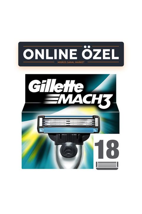 Gillette Mach3 Yedek  Karton Ambalaj 18'li