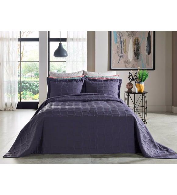 Doqu Home Neva Tek Kişilik Yatak Örtüsü Lila