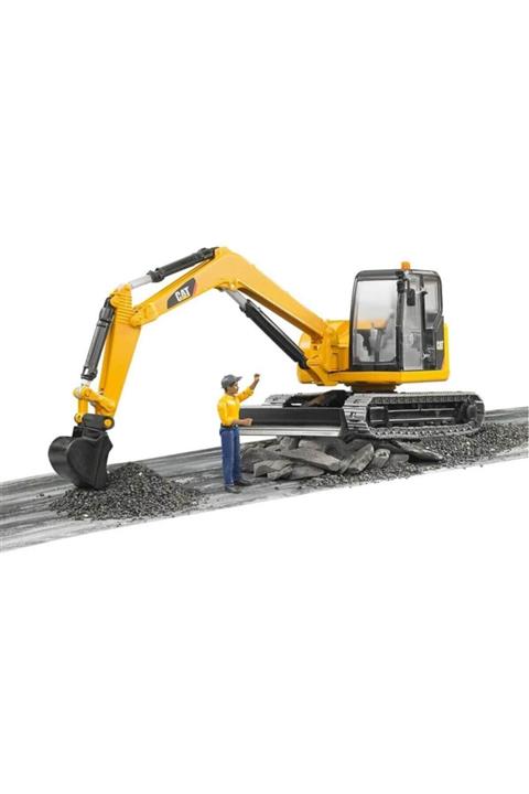 Bruder 1:16 Bruder Cat Mini Ekskavatör ve İnşaat İşçisi