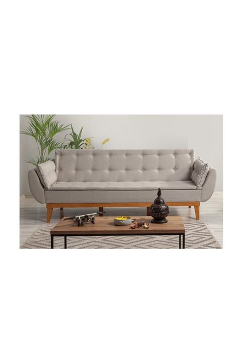 Vivense Krem Moby Üçlü Koltuk