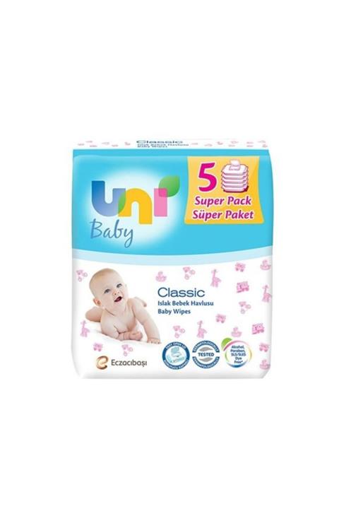 Uni Baby 5'li Yeni Doğan Classic Islak Bebek Havlusu