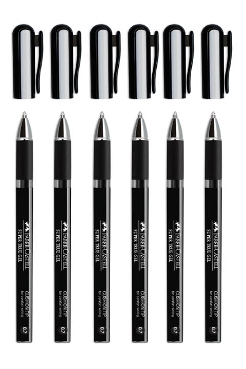 Faber Castell Faber-castell Super True Gel Roller Kalem 0.7 Mm Siyah (6 Adet)