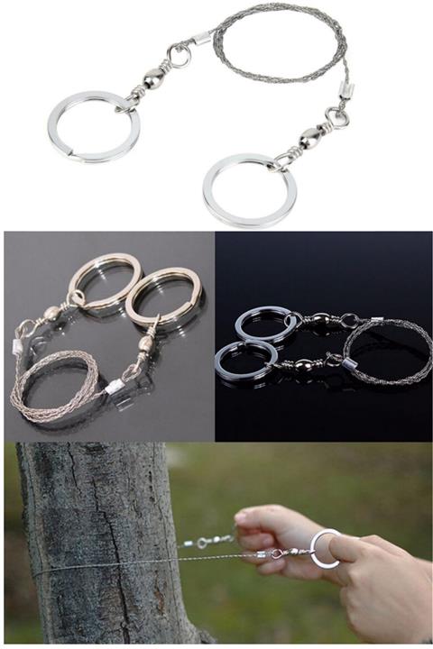 QNİAY Paslanmaz Çelik Kamp Budama Tel Pratik Kesme Testere