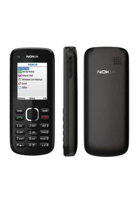 Nokia C1-02 Ön Arka Kapak Ve Tuş Takımı-siyah