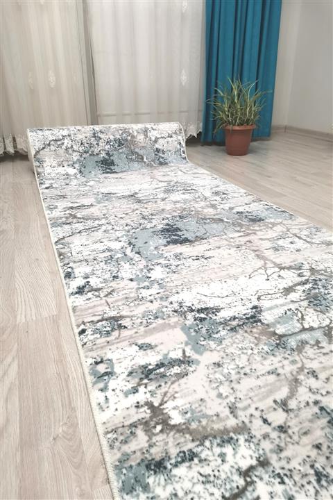 şekercihalı Kaymaz Taban Yıkanabilir Kesme Yolluk Salon Koridor Banyo Mutfak Halısı - Novamavi