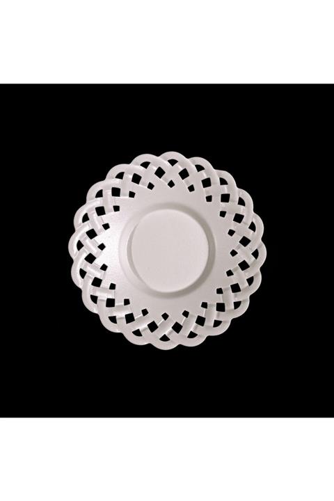 Albeni Çay Tabağı Metal Beyaz 6 Adet