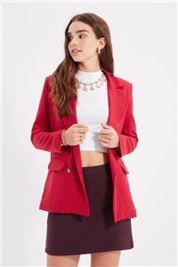 TRENDYOLMİLLA Kırmızı Düğmeli Blazer Ceket TWOAW22CE0197