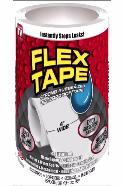 AKSCEP Güçlü Suya Dayanıklı Su Sızdırmaz Sıcak Soğuk Tamir Bandı Beyaz Flex Tape