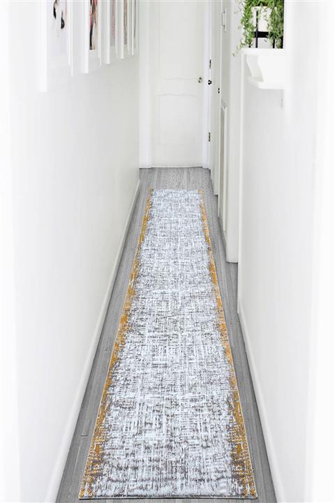 Payidar Halı Gold Plus 2632a 100 X 525 Cm Hardal/vizon Kesme Yolluk Halı