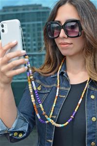 Sacce Scarves&Accessories Mor Renkli Uzun Telefon Askısı Aksesuarı Charmı