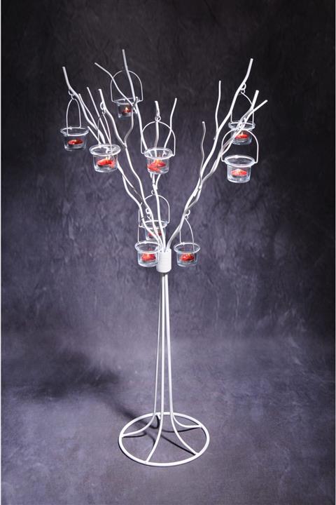 IRON MY DESIGN Demir Mumluk Beyaz Ferforje