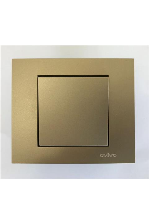 ÇağatayElektrik Ovivo Grano Titanyum Anahtar Mekanizma+çerçeve(12 Adet)