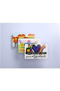 PARILTISHOP Pride/lgbti Kredi Kartı Sticker(etiket) Kaplama Seti 3 Lü Paket