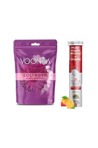 Voonka Collagen Beauty Gummies 30 Tablet + Sunlife Multivitamin & Mineral + Ginseng Efervesan 20 Tablet