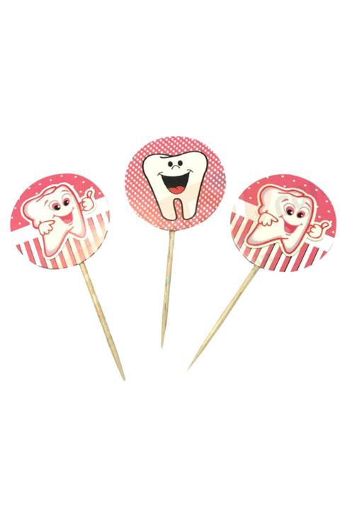 LAUREL DREAM Pembe Renk Diş Buğdayı Parti Kürdan Süsü 20 Adet