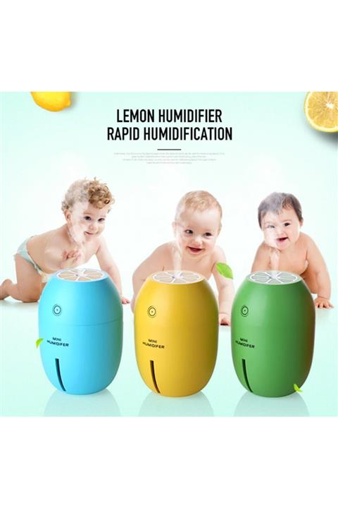 Adres Toptan Paçuli Yağı Serinletici 180 Ml Limon Şeklinde Mini Oda Hava Nemlendirici Buhar