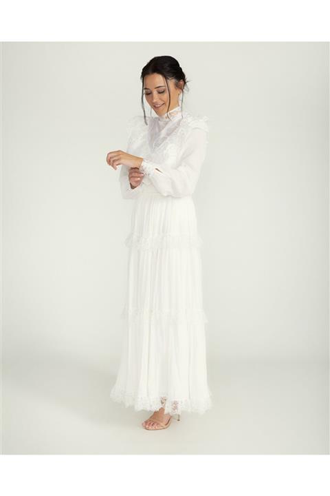 ayshebedi Kandilli Beyaz Elbise