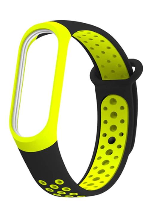 Coverzone Xiaomi Mi Band 4 Sports Delikli Kayış Siyah Yeşil