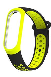 Coverzone Xiaomi Mi Band 4 Sports Delikli Kayış Siyah Yeşil